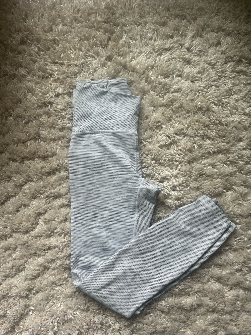 Lululemon Light Gray High-Waist Leggings